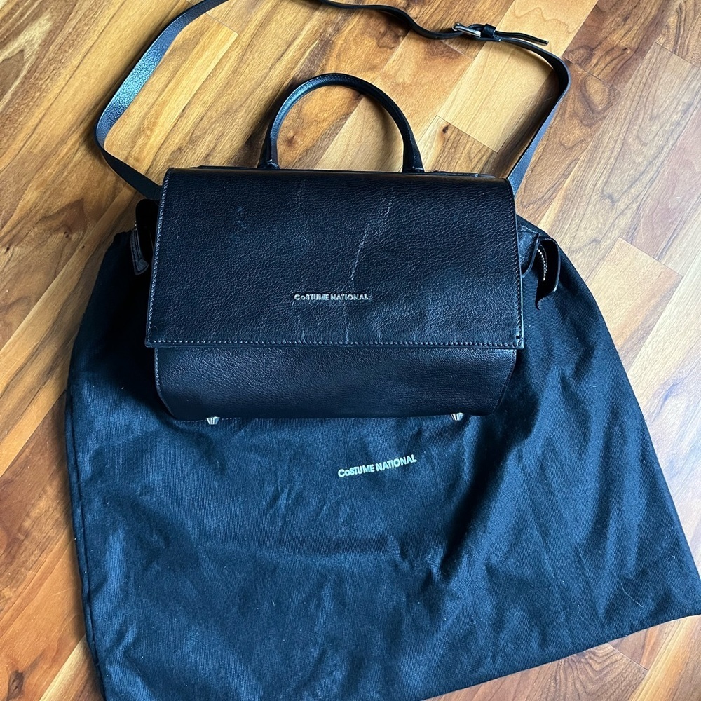 Costume national black leather purse, NEW